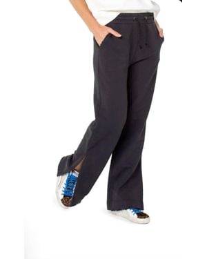 Serra The Chute Tie Waist Slit Pants - Blue