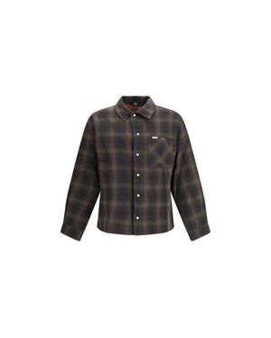 Represent Brown Cotton Pattern Shirt - Black