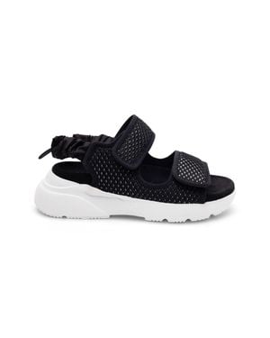 Hogan Touch-Strap Chunky Sandals - Black