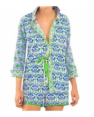 Gretchen Scott Cotton Boyfriend Shirt - Blue