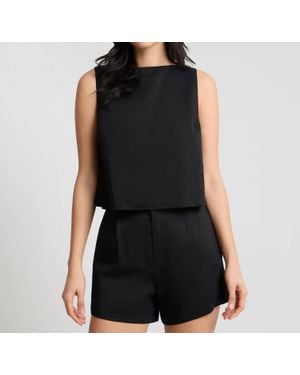 Onia Boatneck Shell Top - Black