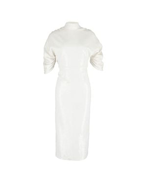 Emilia Wickstead Shari Open-Back Sequined Midi Dress - White