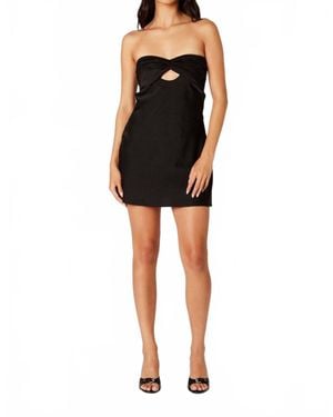 CLAE Strapless Key Hole Dress - Black