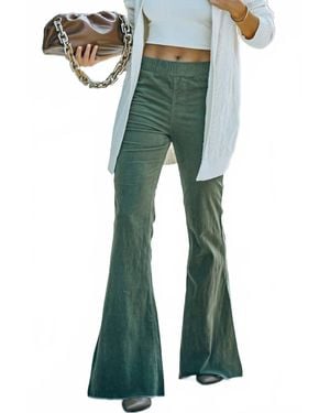 LAVENDER J Flare Corduroy Pants - Green