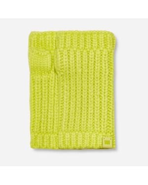 UGG Chunky Fingerless Mitten Extreme Cold Weather Gloves Red868 - Yellow