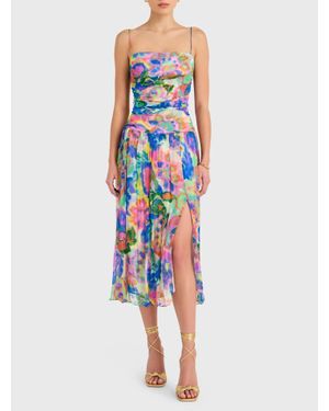 Amanda Uprichard Lumiere Midi Dress - Blue