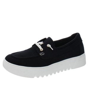 Black canvas boat shoes hot sale