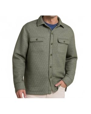 Southern Tide Quilted Knit Shacket - Green