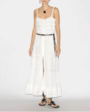 Isabel Marant Divine Cotton Voile Maxi Dress - White