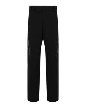 Ferragamo Zip-Detail Tailored Pants - Black
