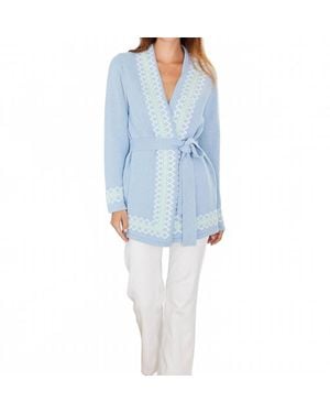 Sail To Sable Tie Front Cardigan - Blue
