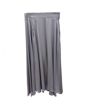 Allude Pull On Midi Skirt - Gray