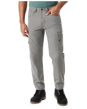 BASS OUTDOOR Essential Tech Pants Straight Leg Cargo Pockets Mac90 - Gray