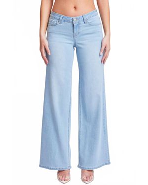 YMI Junior Low Rise Wide Leg Jeans - Blue