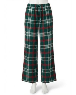 Z Supply Hangout Plaid Pants - Green