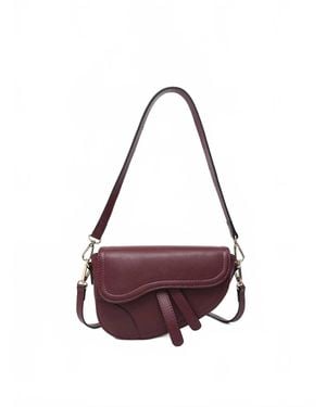 Jen & Co. Marisol Asymmetrical Saddle Bag - Purple