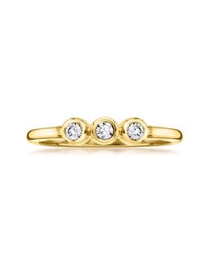 RS Pure By Ross-Simons Bezel-Set Lab-Grown Diamond 3-Stone Ring - Metallic
