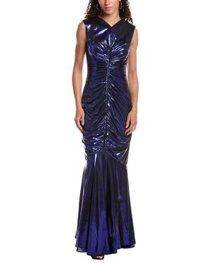 Rene Ruiz One-shoulder Gown - Blue