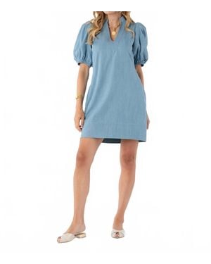 Emily Mccarthy Hampton Denim Mini Dress - Blue