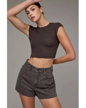 Hidden Jeans Riley High Rise Shorts - Gray
