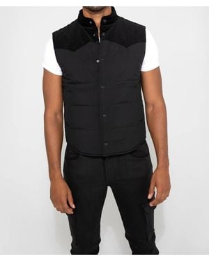 Monfrere Wayne Needle Cord Vest - Black