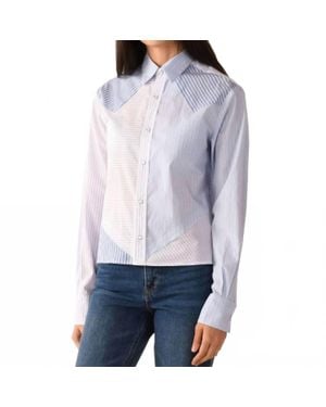 CISSA Raw Edge Western Shirt - White