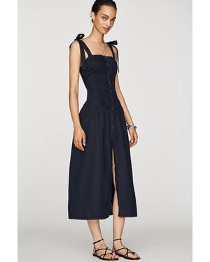 Astr Marie Midi Dress - Blue