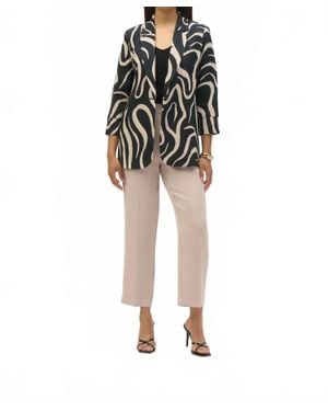 Joseph Ribkoff Abstract Print Blazer Jacket - Black