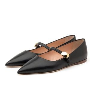 Rupert Sanderson Innis Pointed Toe Flats - Black