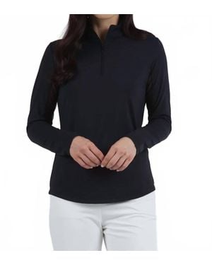 IBKUL Long Sleeve Mock Neck Top - Black