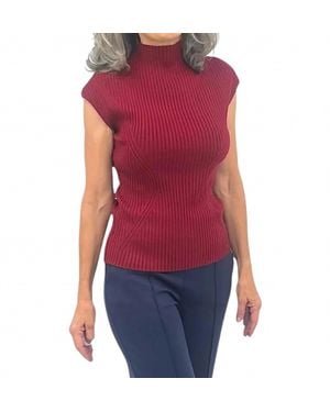 Iris Setlakwe Cheminee Rib Top - Red