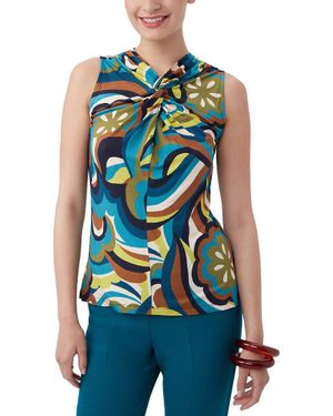 Trina Turk Women's Bow Detail Top - Box Fit With Side Bow Accents
