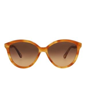 Chloé Round-Frame Bio Acetate Sunglasses - Brown