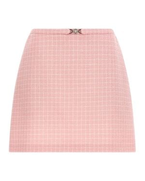 Versace Virgin Wool Long Skirt - Pink