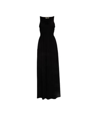Sportmax Panino Cut Out Draped Midi Dress - Black