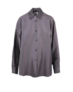 Alysi Lyocell-Blend Fluid Shirt - Gray