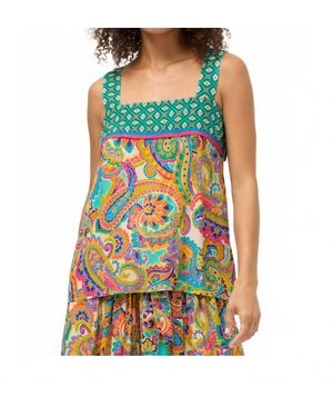 Johnny Was Paisley Cami Top - Blue