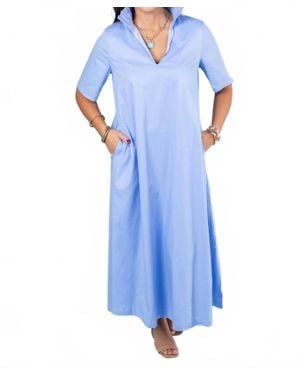 Adrienne Audrey Midi Dress - Blue