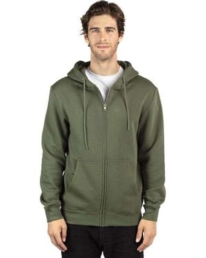 Threadfast Apparel Fleece Full-Zip Hooded Sweatshirt - Green
