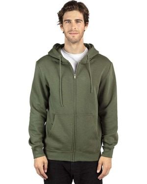 Threadfast Apparel Fleece Full-Zip Hooded Sweatshirt - Green