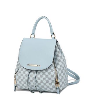 MKF Collection by Mia K Kimberly Circular Print Backpack - Blue