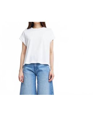 Self Contrast Crew Neck Short Sleeve Tee - Blue