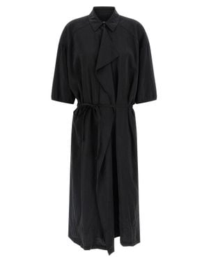 Lemaire 'Asymmetrical Shirt Dress' Dress - Black