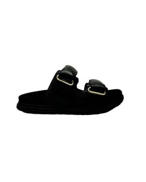 Woden Lisa Leather Sandal - Black