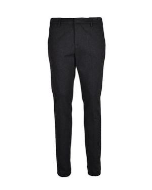 Dondup Viscose-Blend Gaubert Low-Waist Formal Pants - Black