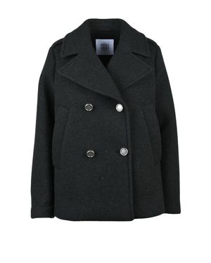 Douuod Wool-Blend Giada Picot Coat - Black