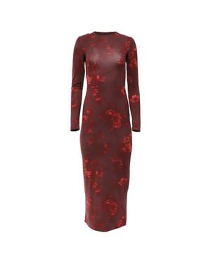 Reformation Tommie Knit Midi Dress - Red