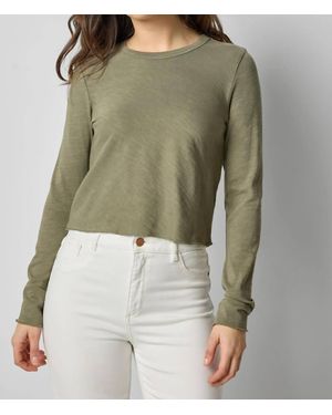 Lilla P Long Sleeve Bias Cut Crew Tee - Green