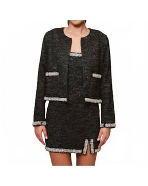 Hutch Leva Stretch Tweed Jacket - Black