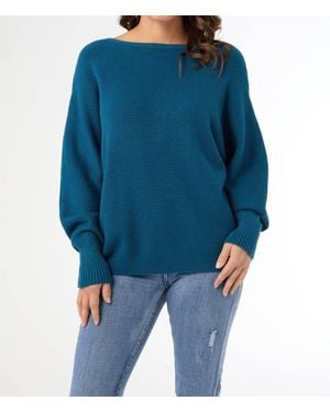 Coco + Carmen Ciani Lattice Pullover Tunic - Blue